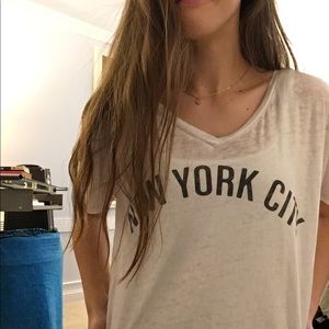white “new york city” t-shirt